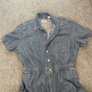 Levi's Jumpsuit Women's Size XXL Romper Washed Denim Adjustable Waist Plus Size